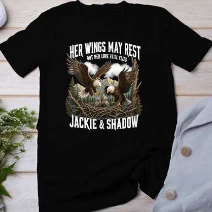 Jackie Shadow Bald Eagle Family Memorial Tribute T-Shirt
