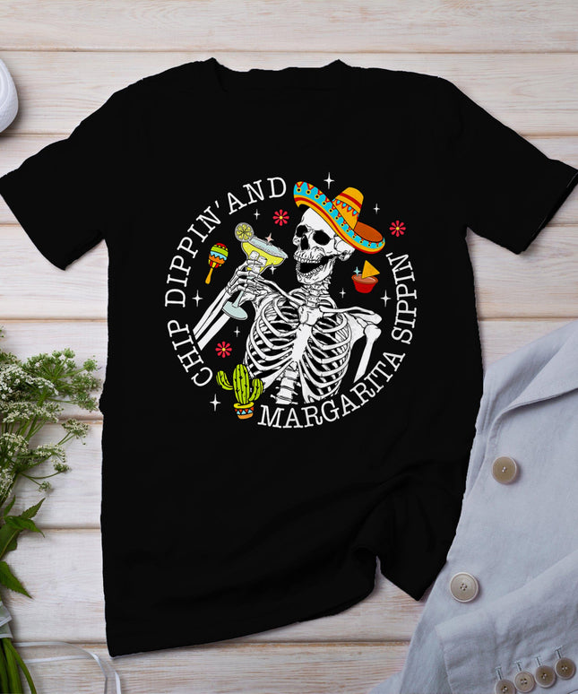 Chip Dippin And Margarita Sippin Cinco De Mayo Drinking T-Shirt