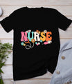 Cute Retro Groovy Nurse Flower Nursing T-Shirt