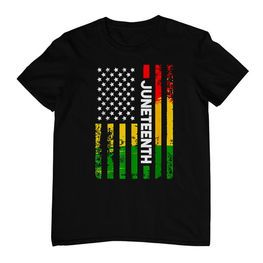 1865 Juneteenth Black History American Flag African T-Shirt