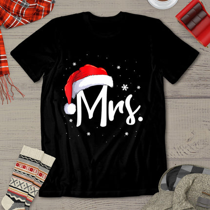 Mr And Mrs Claus Couples Matching Christmas Pajamas Santa T-Shirt