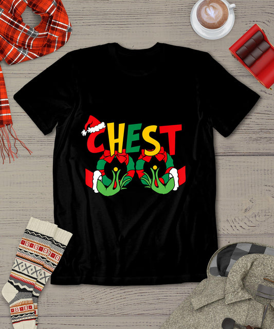 Chest Nuts Matching Chestnuts Funny Christmas Couples Nuts T-Shirt