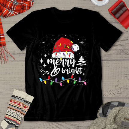 Merry And Bright Christmas Lights Xmas For Men Women Kids T-Shirt