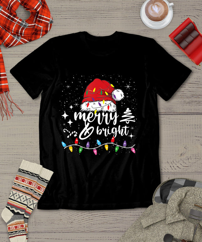 Merry And Bright Christmas Lights Xmas For Men Women Kids T-Shirt