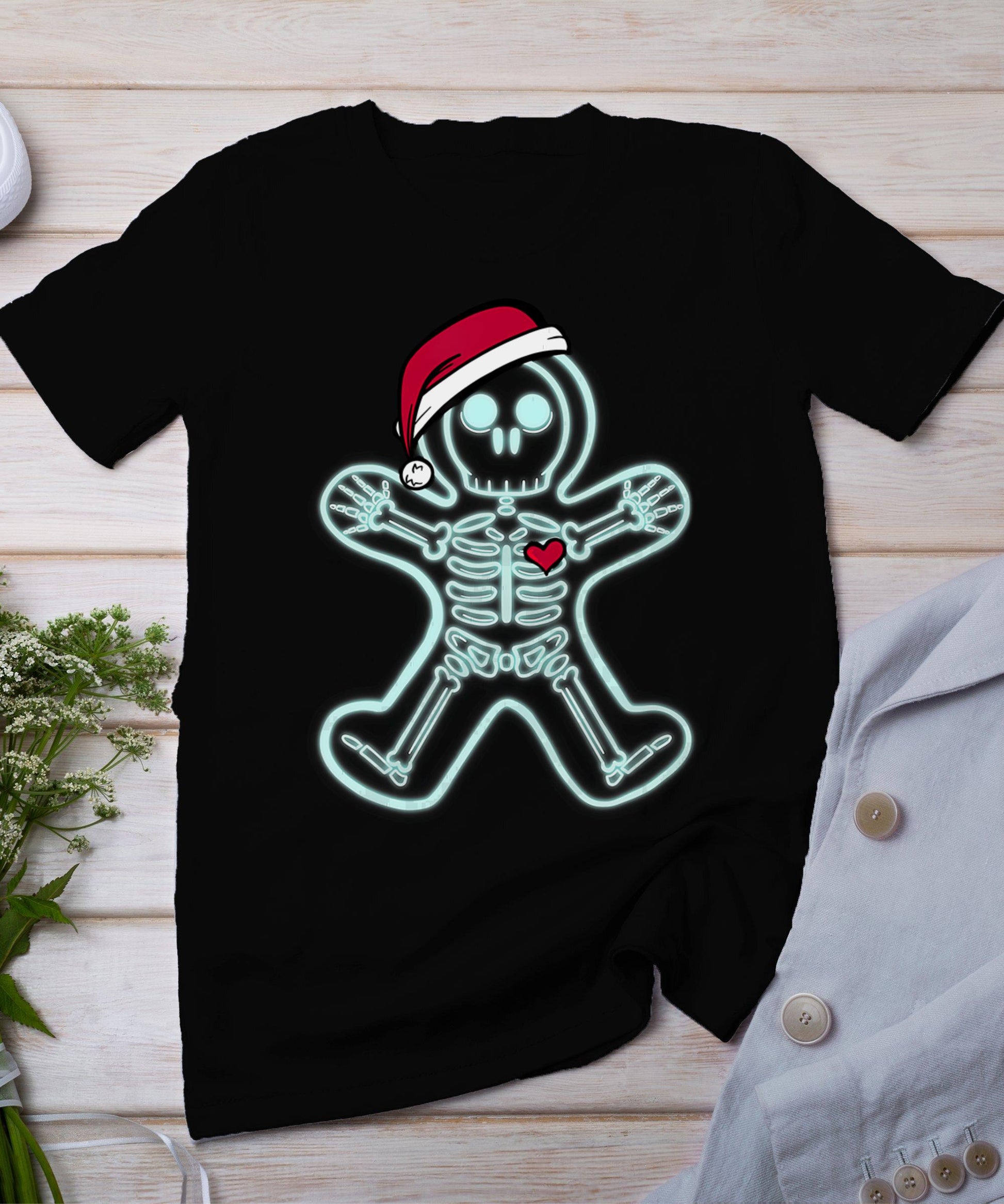 X-Ray Gingerbread Man Skeleton Christmas Nurse Xray Tech T-Shirt