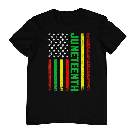 1865 Juneteenth Black History American Flag African T-Shirt