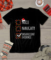 Nice Naughty Insufficient Evidence Christmas List Santa Claus T-Shirt