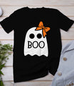 Toddler Ghost With Bow Boo Girls Halloween T-Shirt