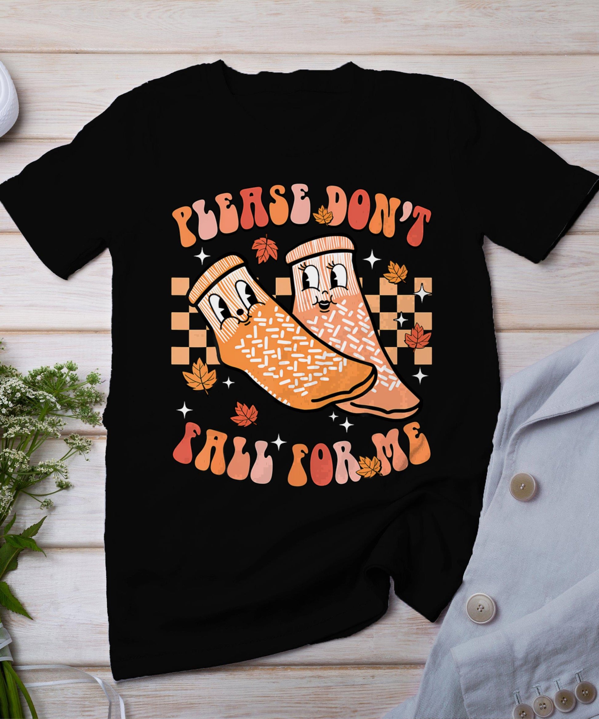 Nurse Retro Autumn Non Slip Socks Please Don't Fall For Me T-Shirt