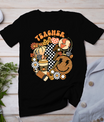 Fall Teacher Retro Teacher Life Autumn Thanksgiving Womens T-Shirt