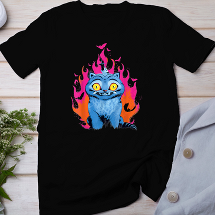 Kpop Demon Hunters Halloween Derpy & Sussie Flames & Bats T-Shirt