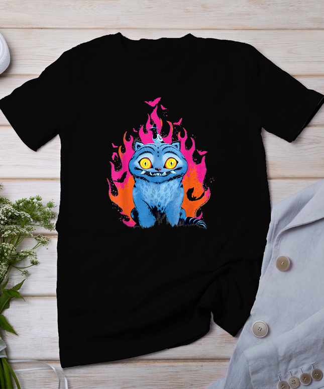 Kpop Demon Hunters Halloween Derpy & Sussie Flames & Bats T-Shirt