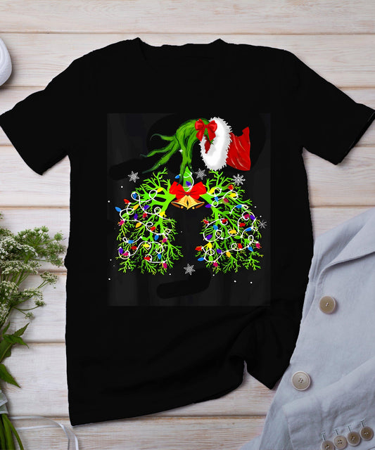 Funny Christmas Nurse Respiratory Therapist Lung Nursing T-Shirt