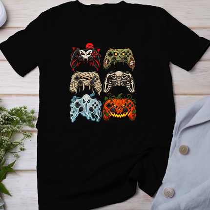 Gaming Controller Halloween Video Games Spooky Gamer Funny T-Shirt