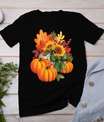 Thanksgiving Pumpkin Sunflower Fall Autumn Holiday T-Shirt