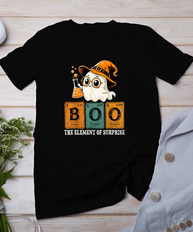 Funny Chemistry Halloween Shirt Boo Element Ghost Science T-Shirt