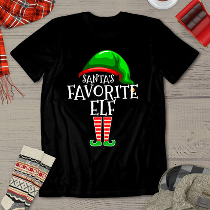 Santa's Favorite Elf Group Matching Family Christmas T-Shirt