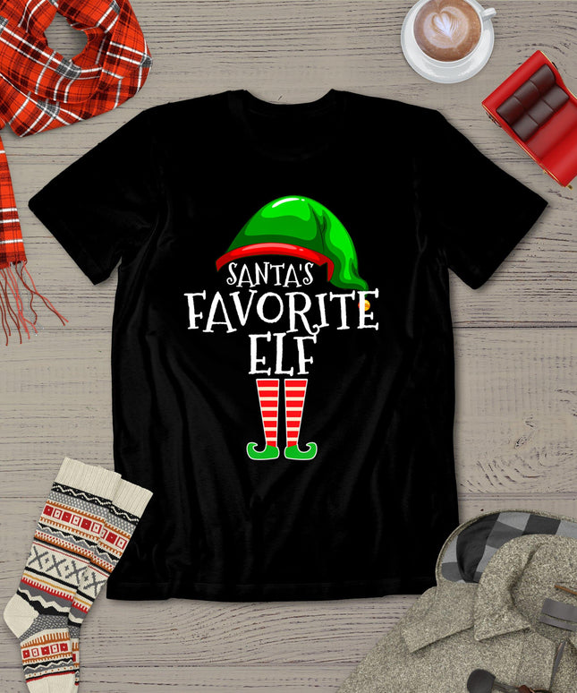 Santa's Favorite Elf Group Matching Family Christmas T-Shirt