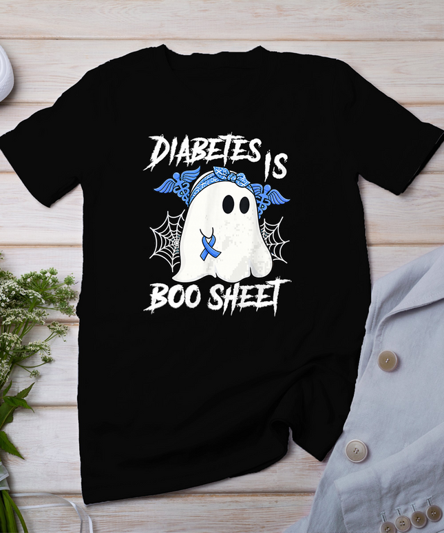 Diabetes is Boo Sheet Halloween Ghost Diabetes Awareness T-Shirt