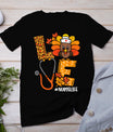 Love Turkey Thanksgiving Nurse Life Fall Scrub Top Women T-Shirt