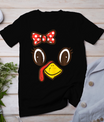 Cute Turkey Face Ribbon Thanksgiving Kid Toddler Girls Women T-Shirt