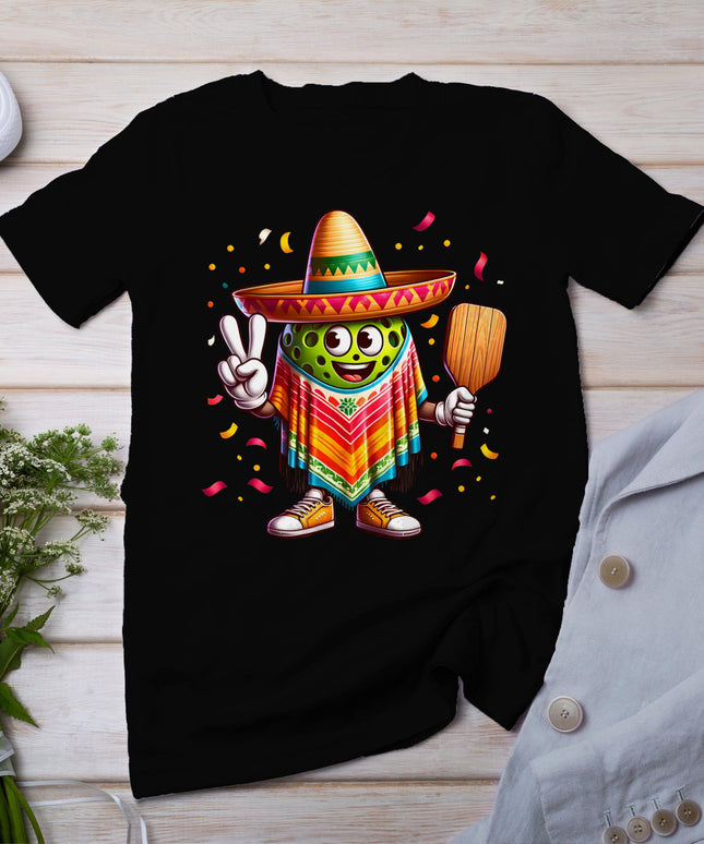 Peace Sign Hand Funny Cinco De Mayo Pickleball T-Shirt