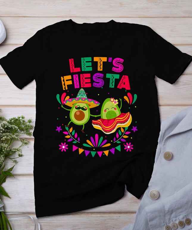 Let's Fiesta Avocado Dancing Cinco De Mayo Mexican Party T-Shirt