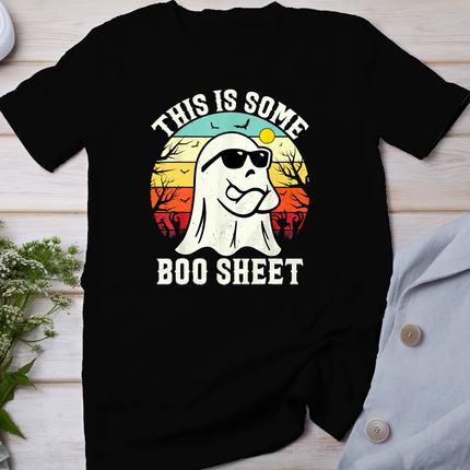 Funny Halloween This Is Some Boo Sheet Ghost Retro Halloween T-Shirt