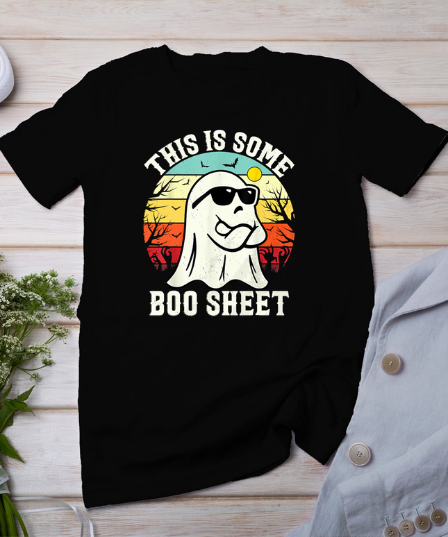 Funny Halloween This Is Some Boo Sheet Ghost Retro Halloween T-Shirt