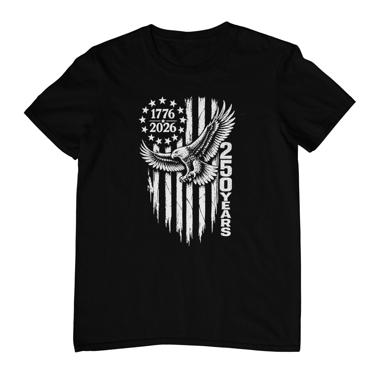 1776 2026 250 Years Patriotic Eagle American Flag T-Shirt