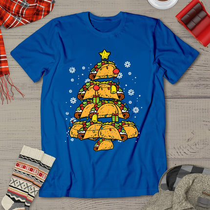 Taco Christmas Tree Xmas Mexican Food T-Shirt