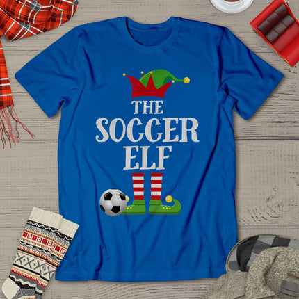 Soccer Elf Family Matching Christmas Group Elf Pajama Gift T-Shirt