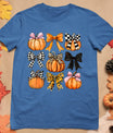 Cute Coquette Bows Pumpkin Season Halloween Autumn Fall T-Shirt