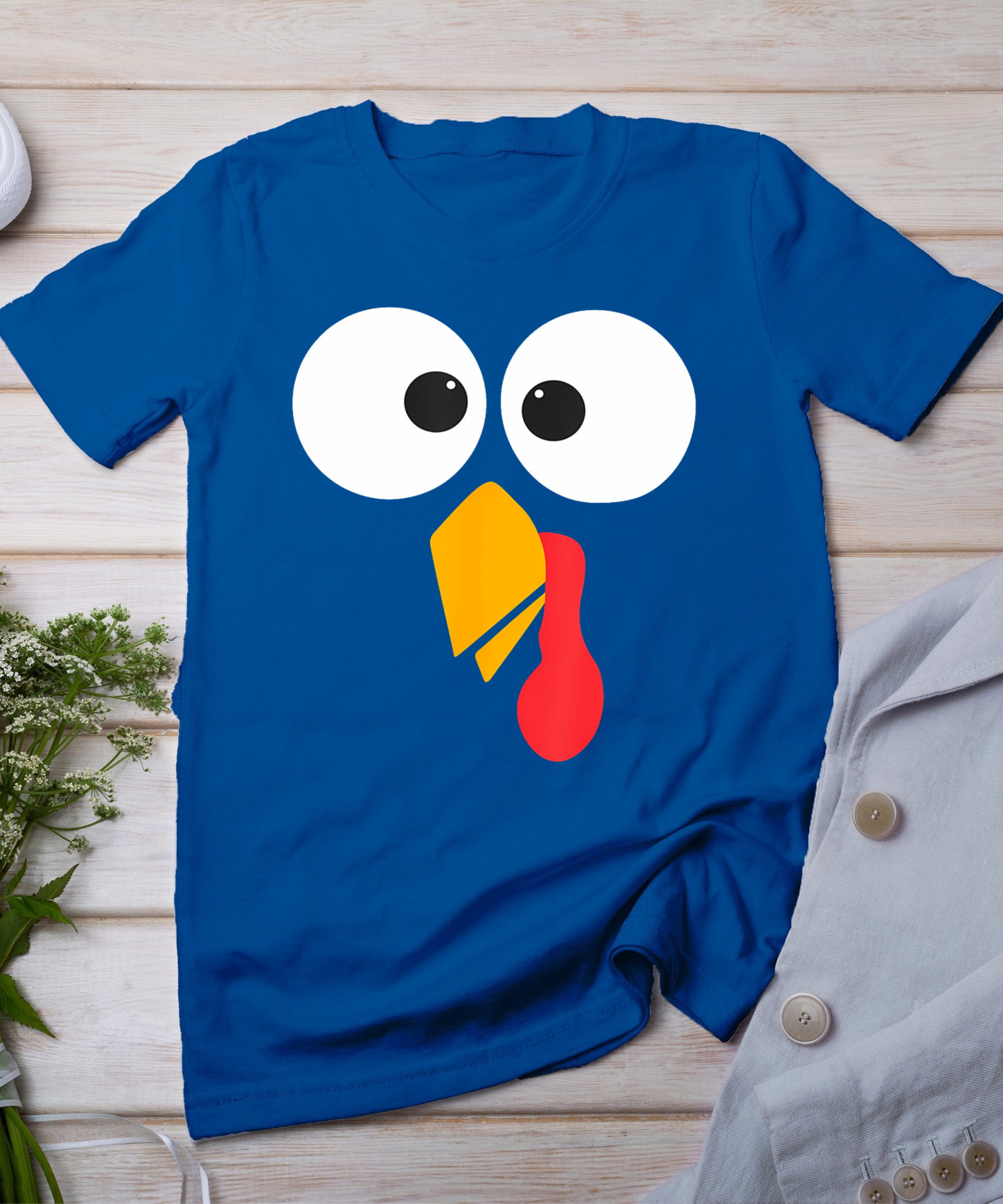 Thanksgiving Turkey Face Matching Family Costume Cute Kids T-Shirt