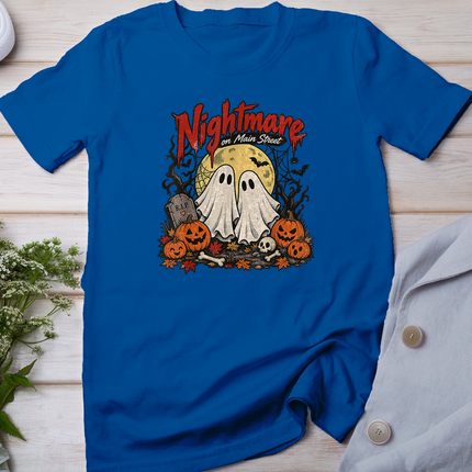 Nightmare On Main Street Vintage Ghosts Creepy Halloween Nig T-Shirt