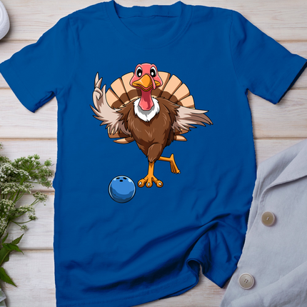 Turkey Bowling Thanksgiving Turkey Playing Bowling Turkey T-Shirt