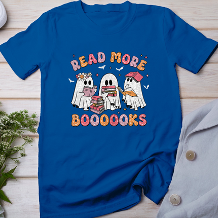 Cute Ghost Book Read More Books Funny Teachers Halloween T-Shirt