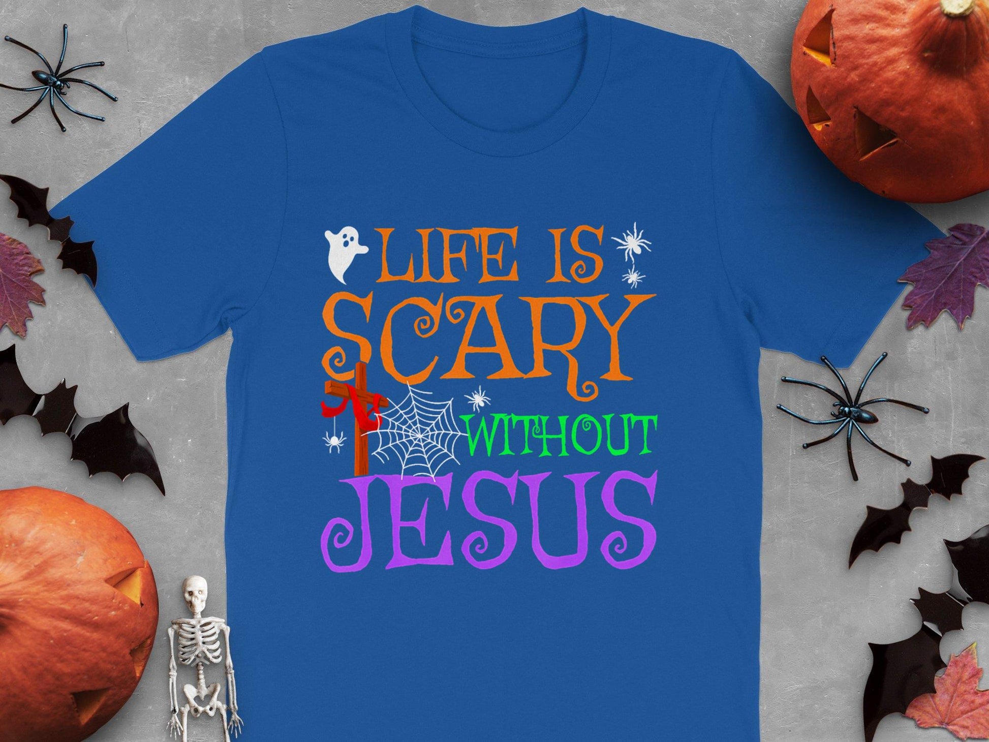 Life Without Jesus Is Scary Fall Christian Halloween Jesus T-Shirt