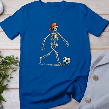 Skeleton Soccer Halloween Costume Funny Men Boys Kids Tee T-Shirt