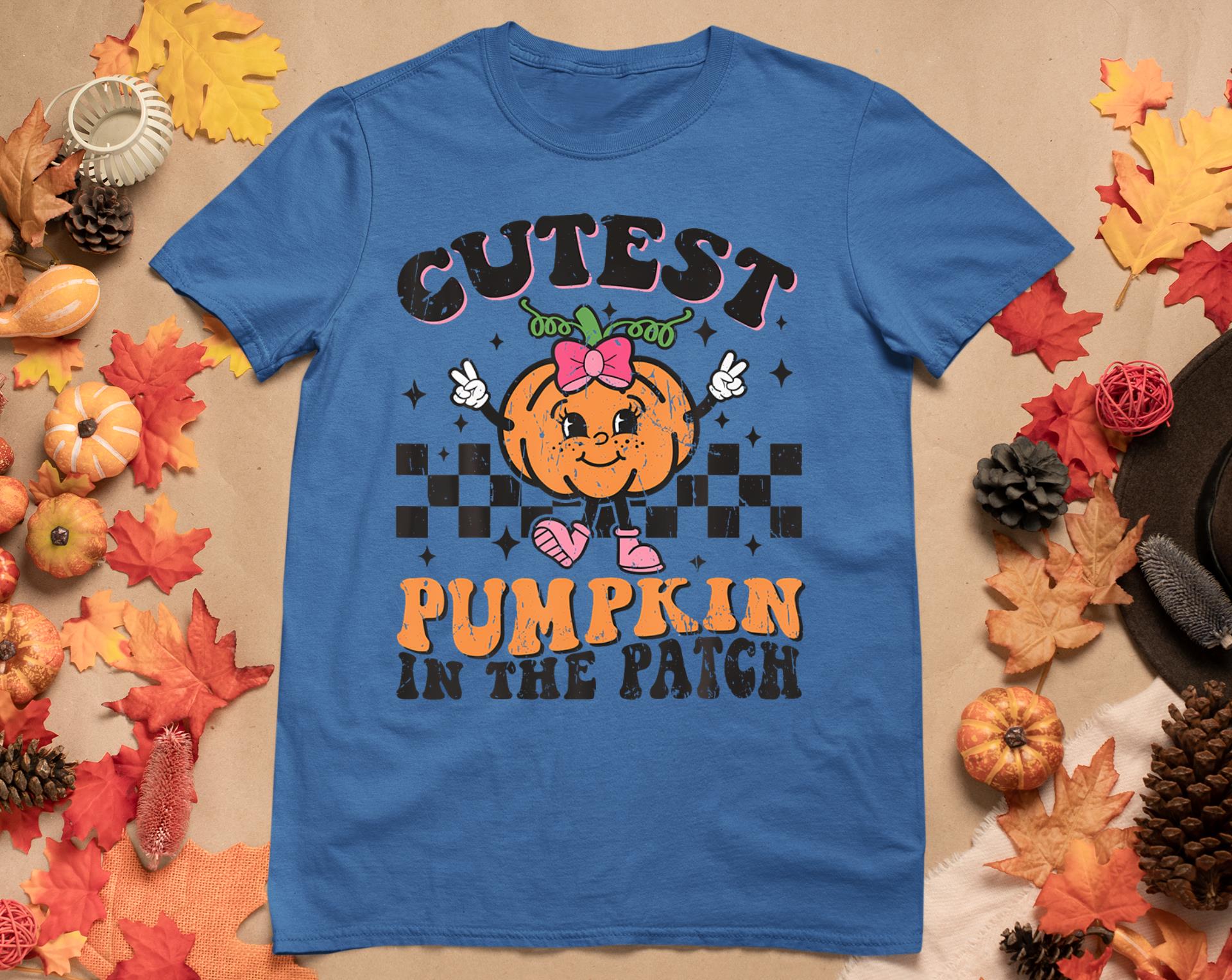 Cutest Pumpkin In The Patch Funny Halloween Thanksgiving T-Shirt