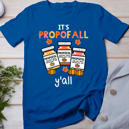 Thanksgiving Icu Nurse Propofol Fall Scrub Top Women Men T-Shirt