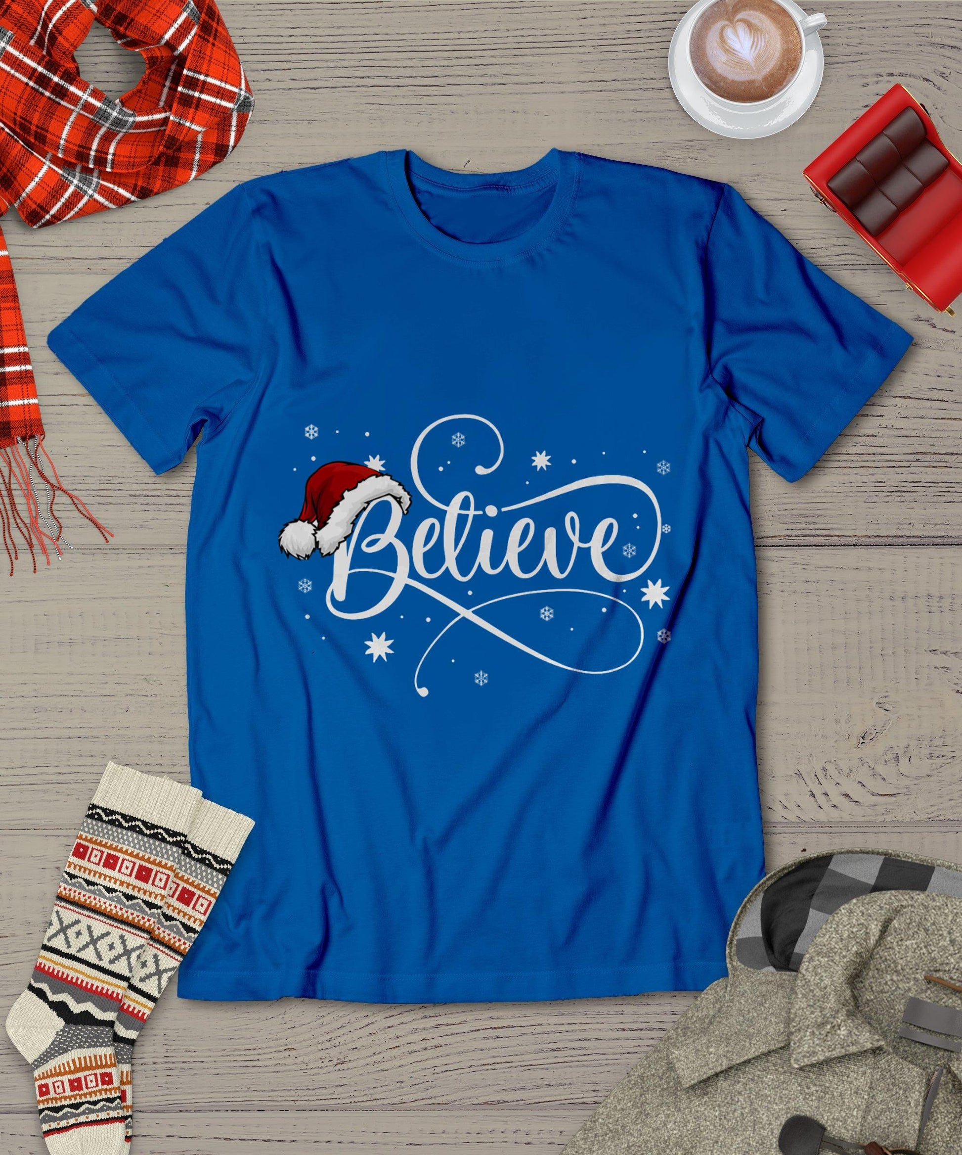 Christmas Shirt - Believe Santa Claus Believe Christmas Kids T-Shirt