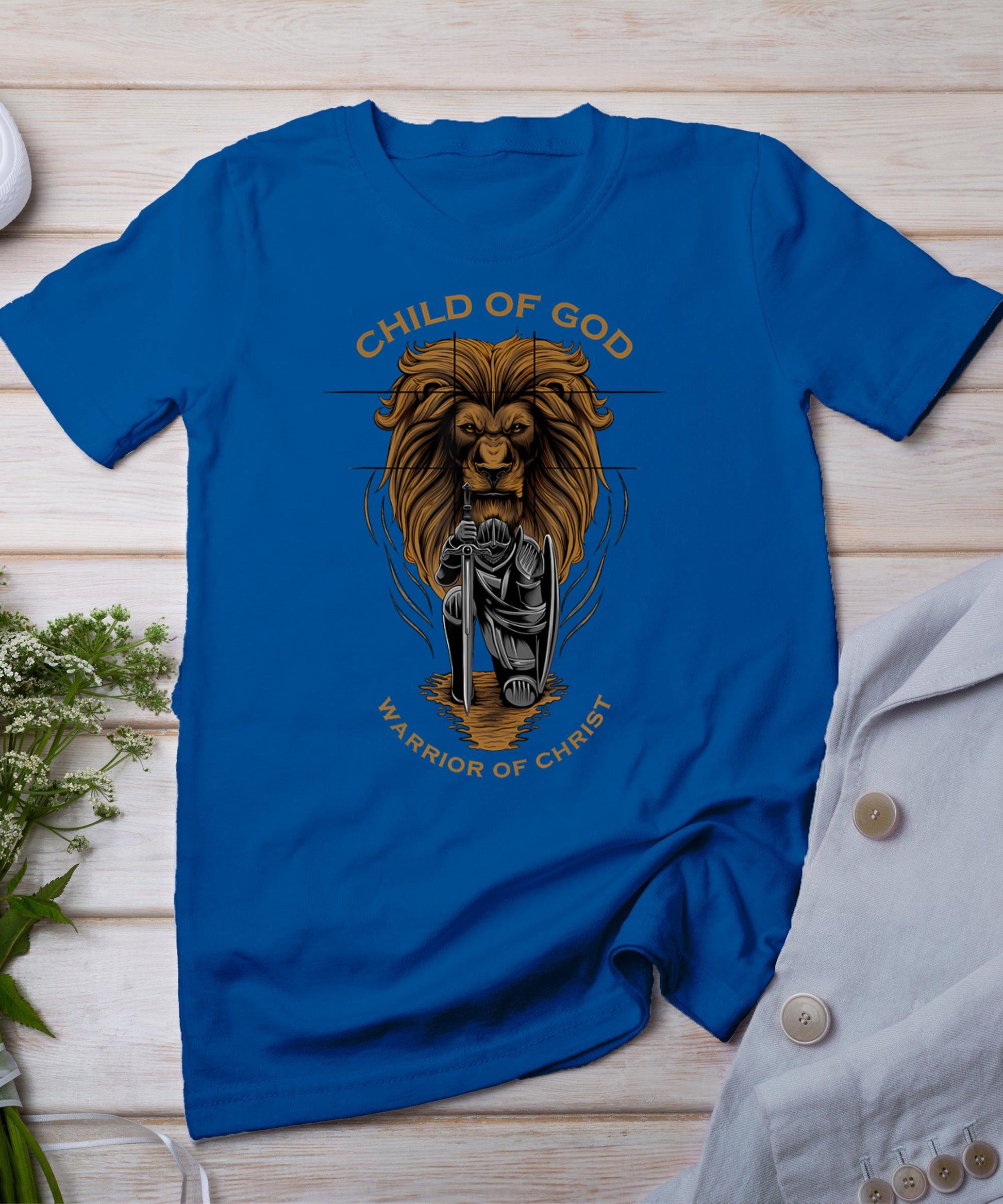 Child Of God Warrior Of Christ Jesus Christian Faith Graphic T-Shirt