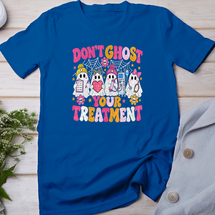 Don't Ghost Your Treatment Dialysis Nurse RN Halloween Fun T-Shirt