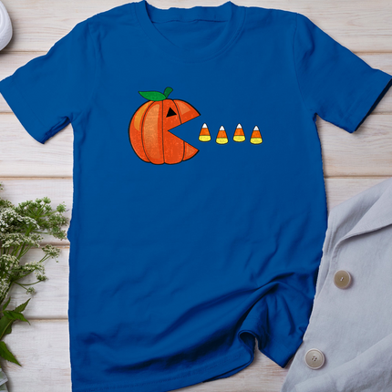 Funny Halloween Pumpkin Eating Candy Corn Gift T-Shirt