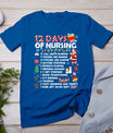 Nurses Merry Christmas Funny 12 Days Of Nursing Xmas Women T-Shirt