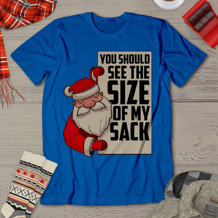 You Should See The Size Of My Sack Funny Santa Christmas T-Shirt