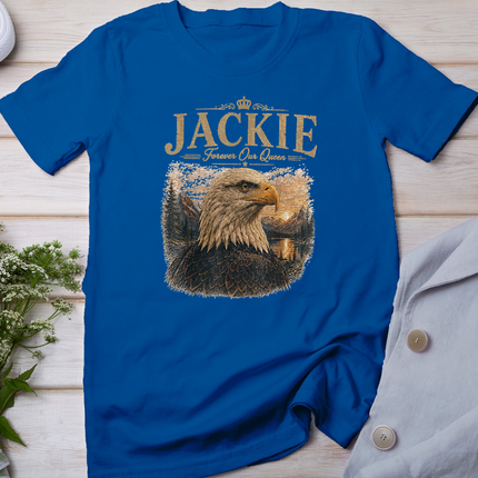 Vintage Jackie Forever Our Queen Bald Eagle Memorial Tribute T-Shirt