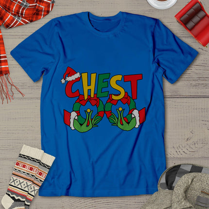 Chest Nuts Matching Chestnuts Funny Christmas Couples Nuts T-Shirt