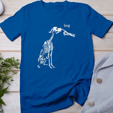 Boop Funny Dog Skeleton Boop Halloween Night Dog Graphic T-Shirt